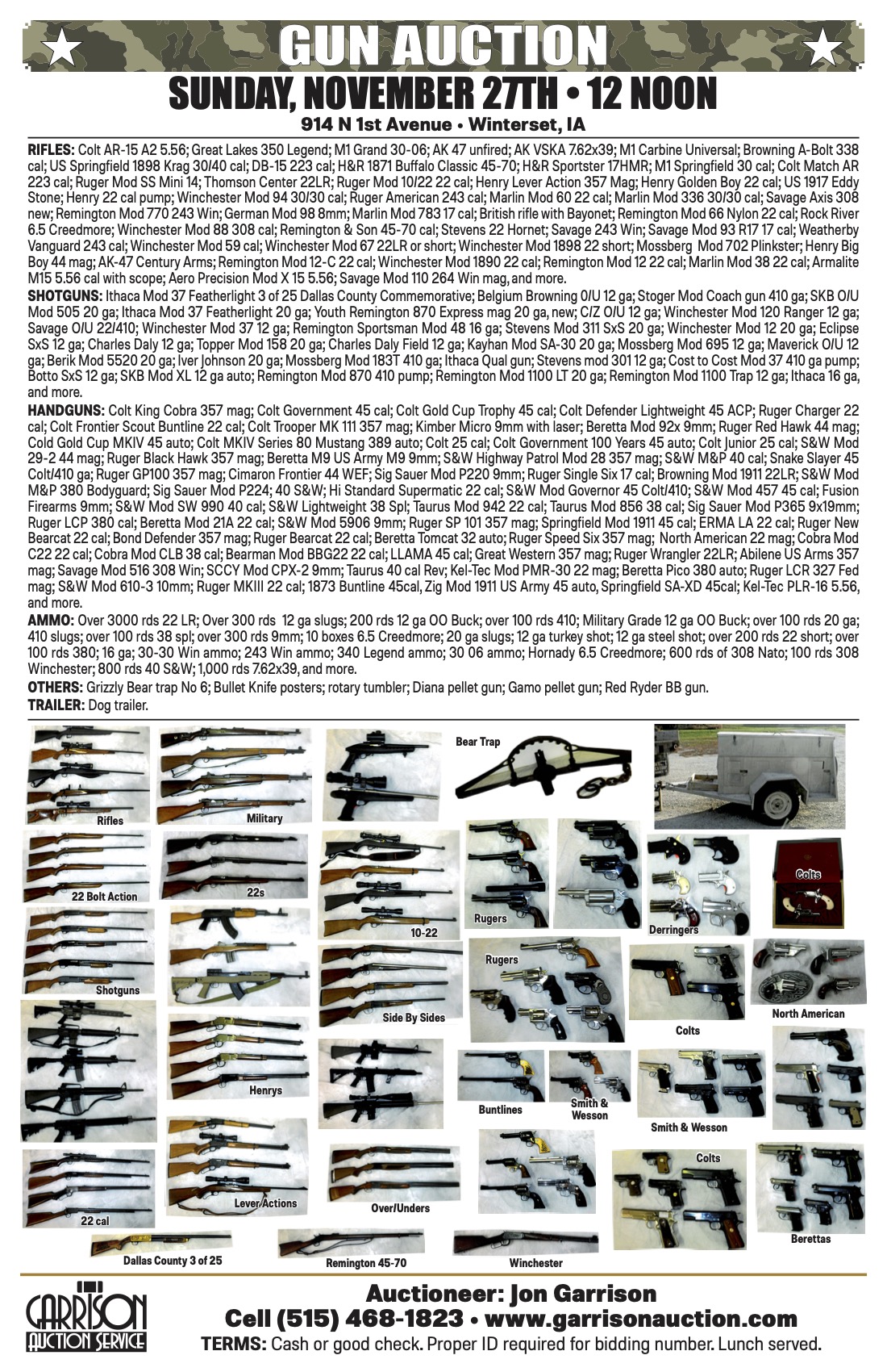 Garrison Auction Service Auctions & Estate Sales Winterset, Iowa